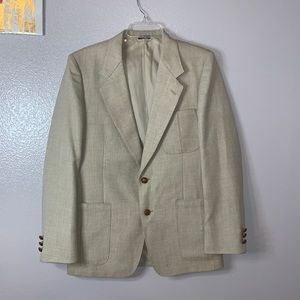 Kauffman’s custom imperial mens 2 button blazer beige S39